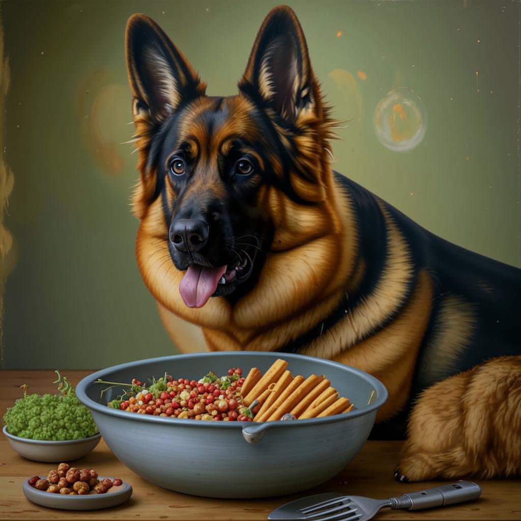 Немецкая овчарка Чем кормить