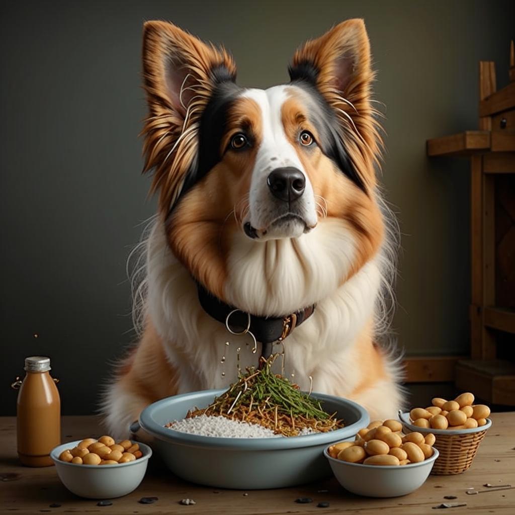 Английская овчарка Чем кормить